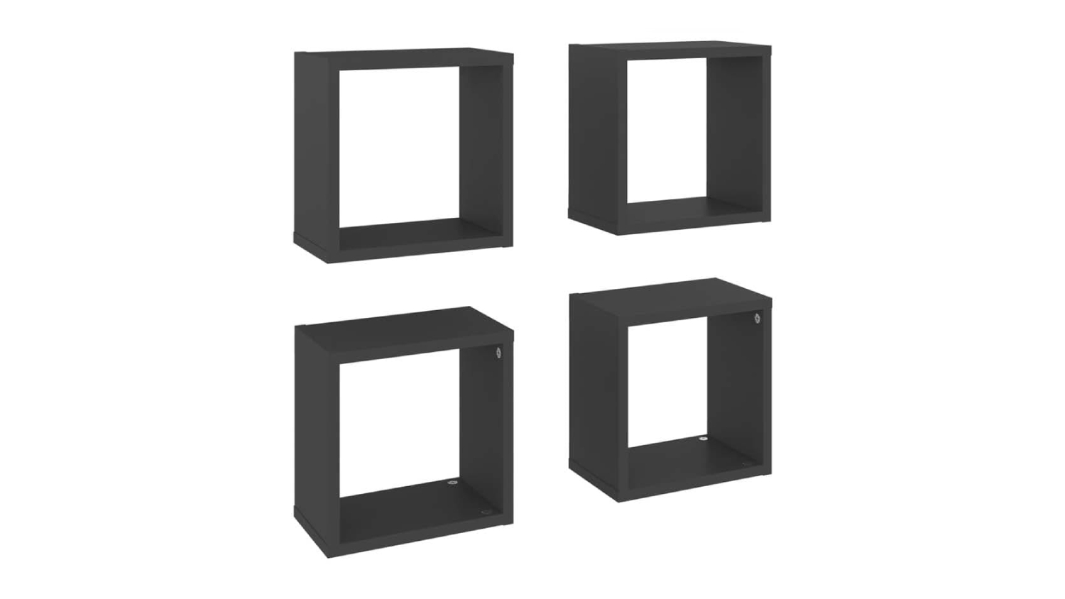 NNEVL Wall Shelves Floating Square 4pcs.