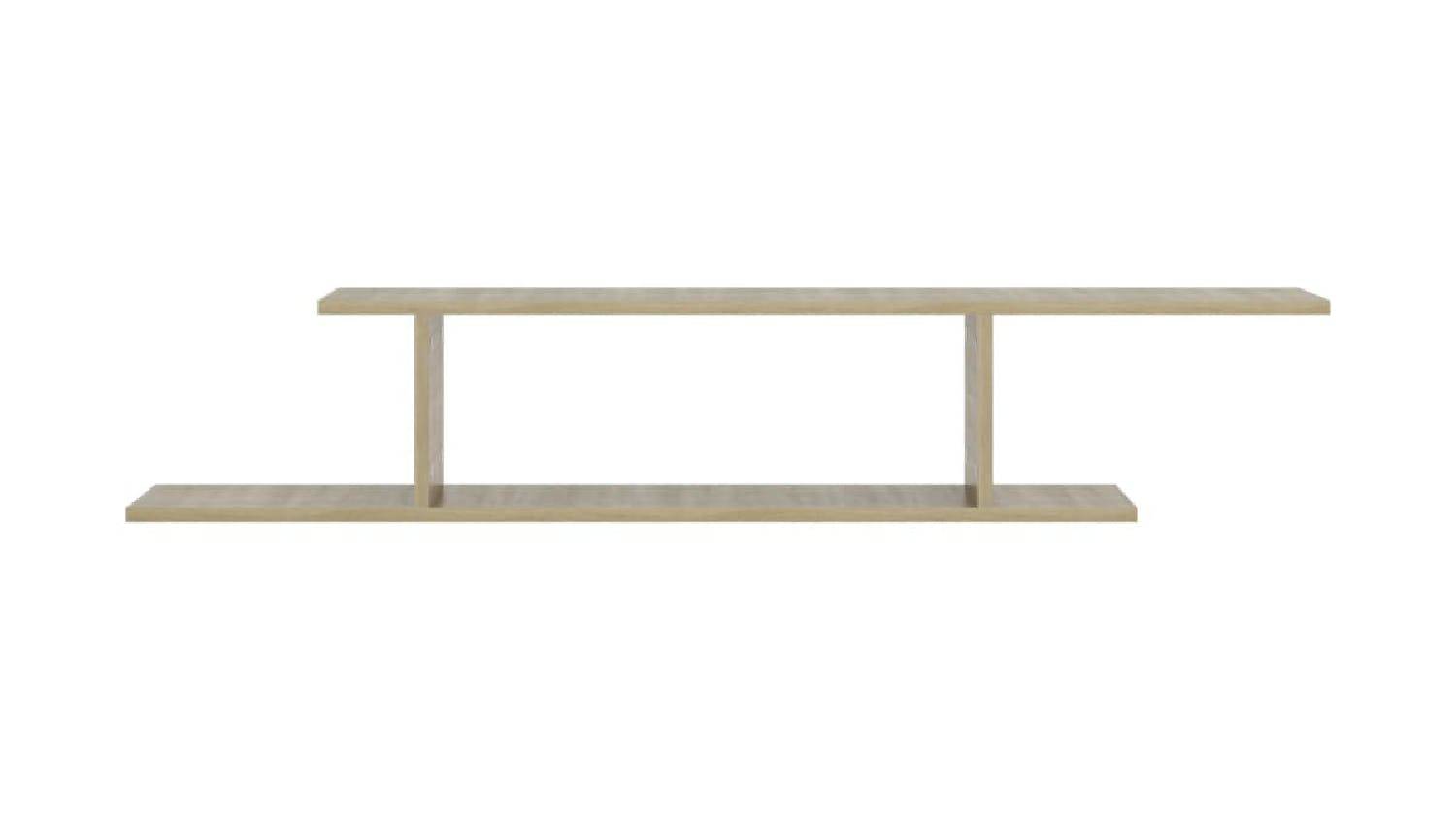 NNEVL Wall-Mounted TV Shelf 125 x 18 x 23cm - Sonoma Oak