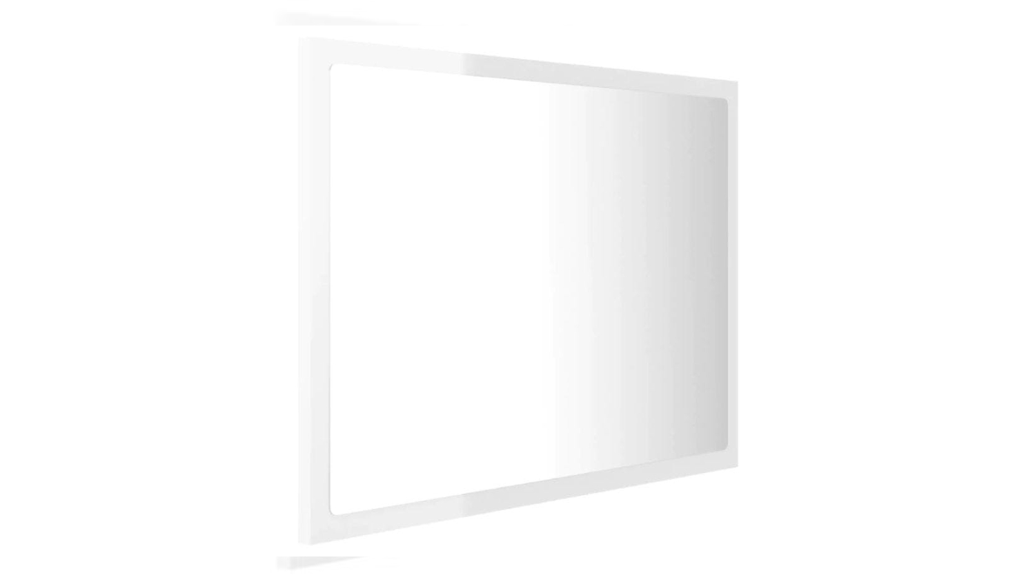 NNEVL LED Backlit Bathroom Mirror 60 x 8.5 x 37cm - Gloss White