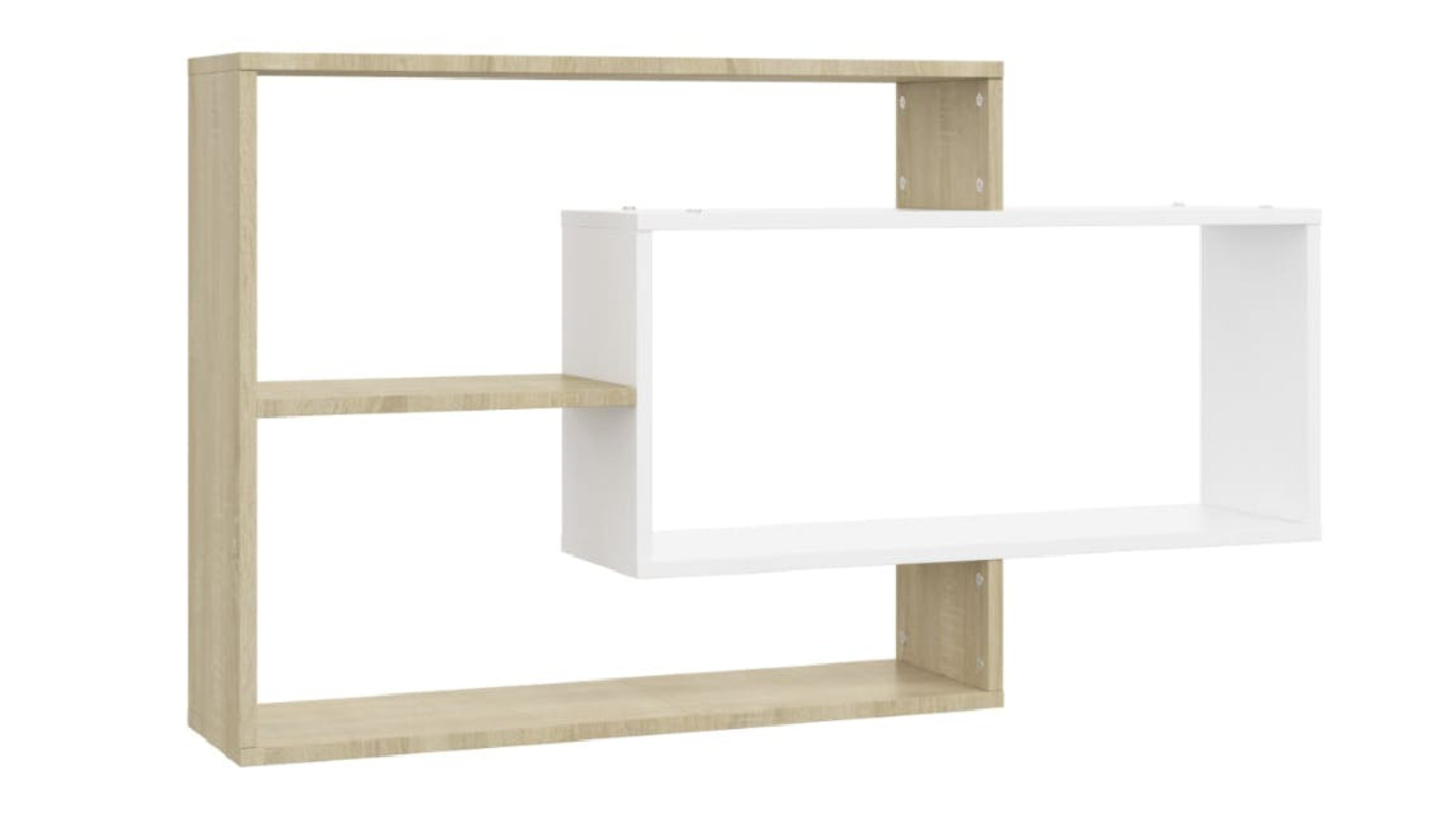 NNEVL Wall Shelves 104x20x58.5cm - Sonoma Oak/White
