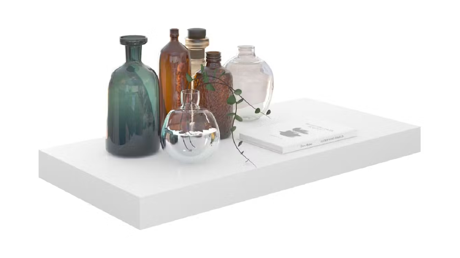 NNEVL Ledge Wall Shelves 2pcs. 50 x 23.5 x 3.8cm - Gloss White