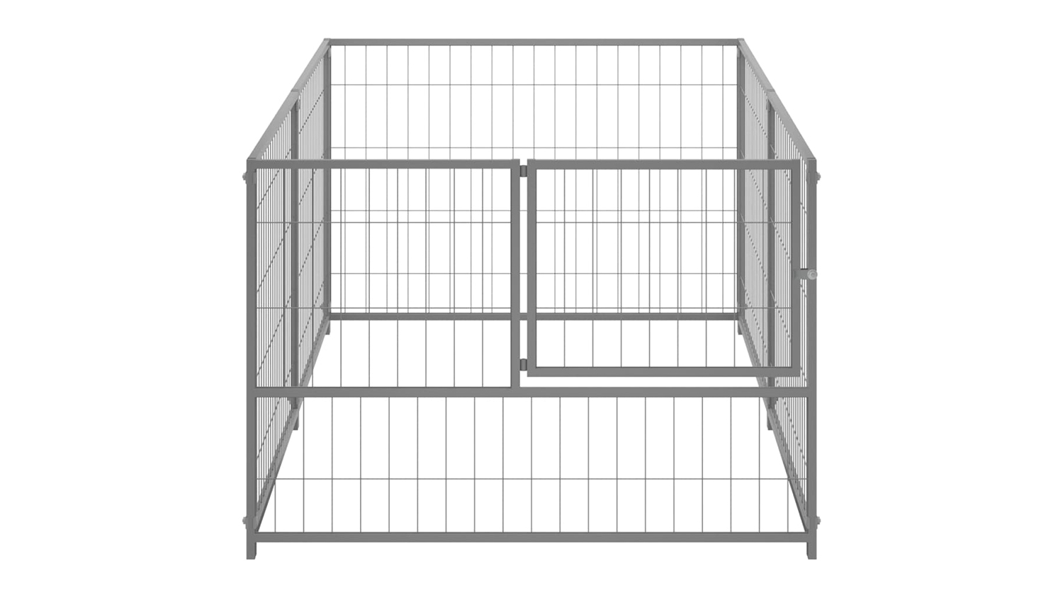 NNEVL Steel Dog Cage 200 x 100 x 70cm - Silver
