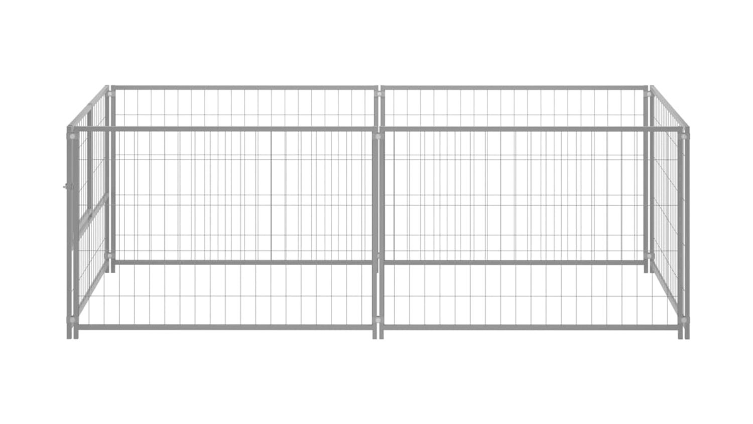 NNEVL Steel Dog Cage 200 x 100 x 70cm - Silver