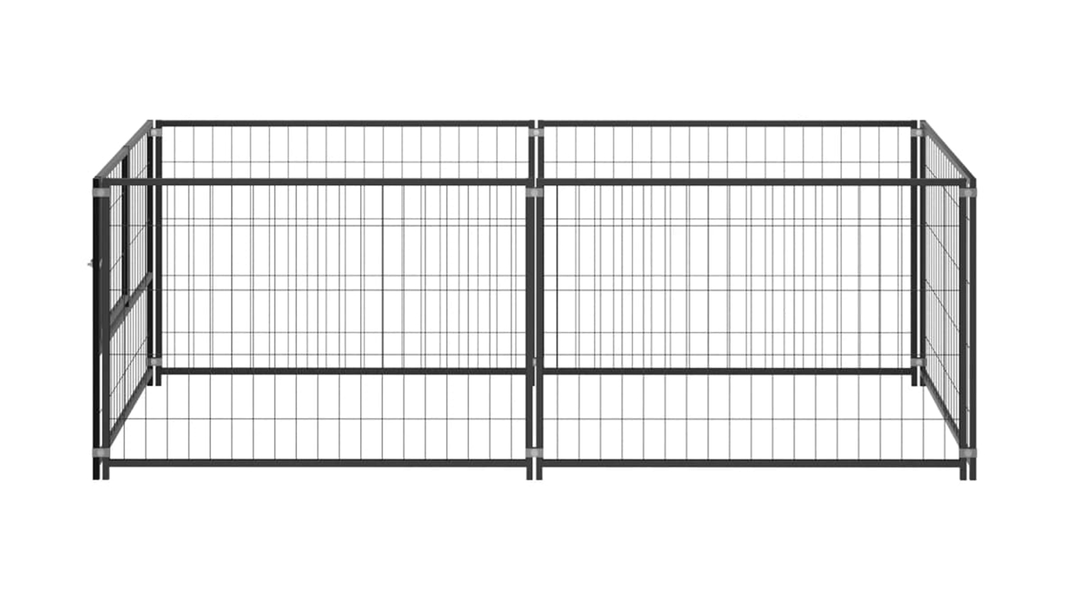 NNEVL Steel Dog Cage 200 x 100 x 70cm - Black