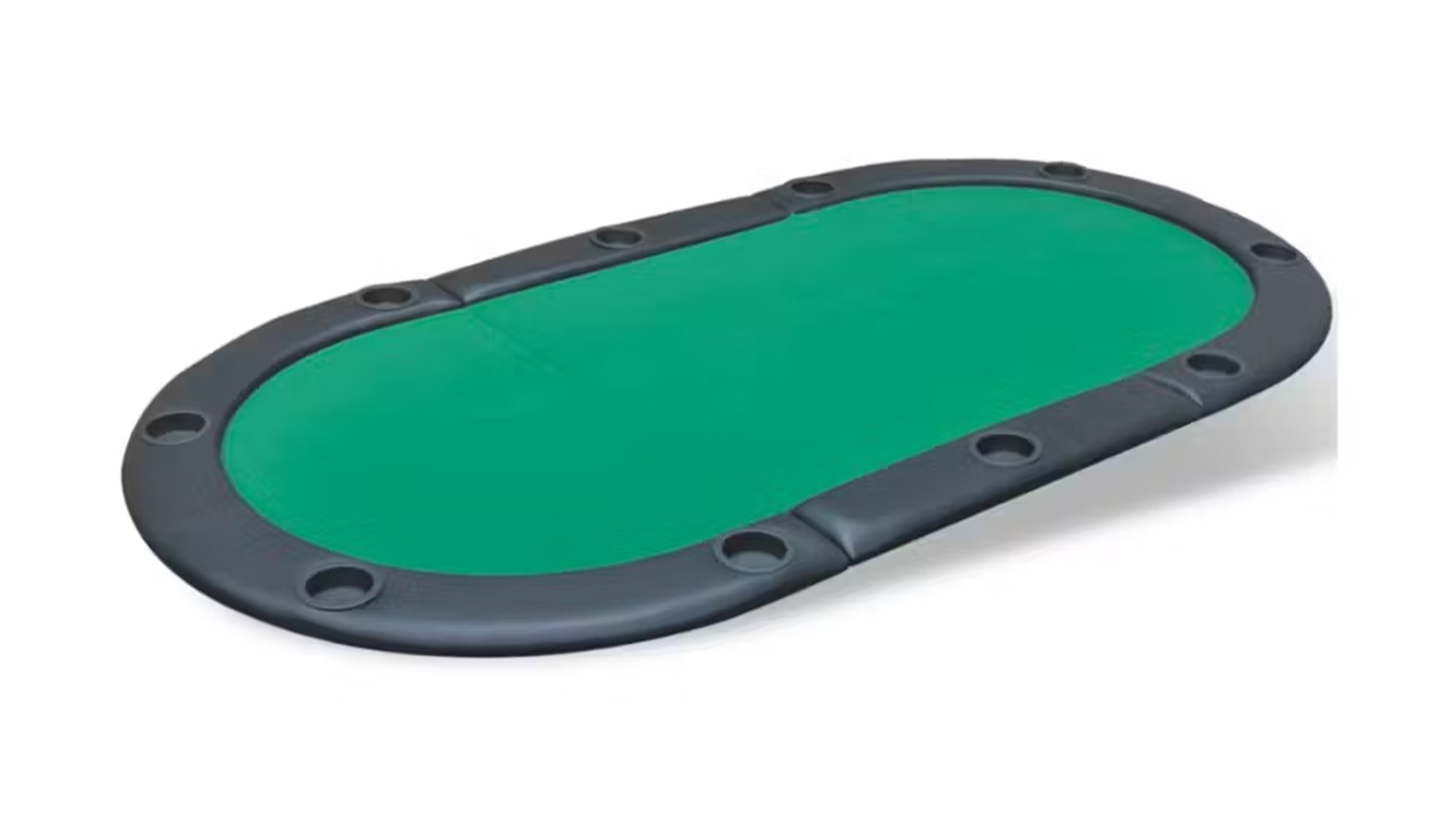 NNEVL Foldable 10-Player Poker Tabletop with Carry Case - Green