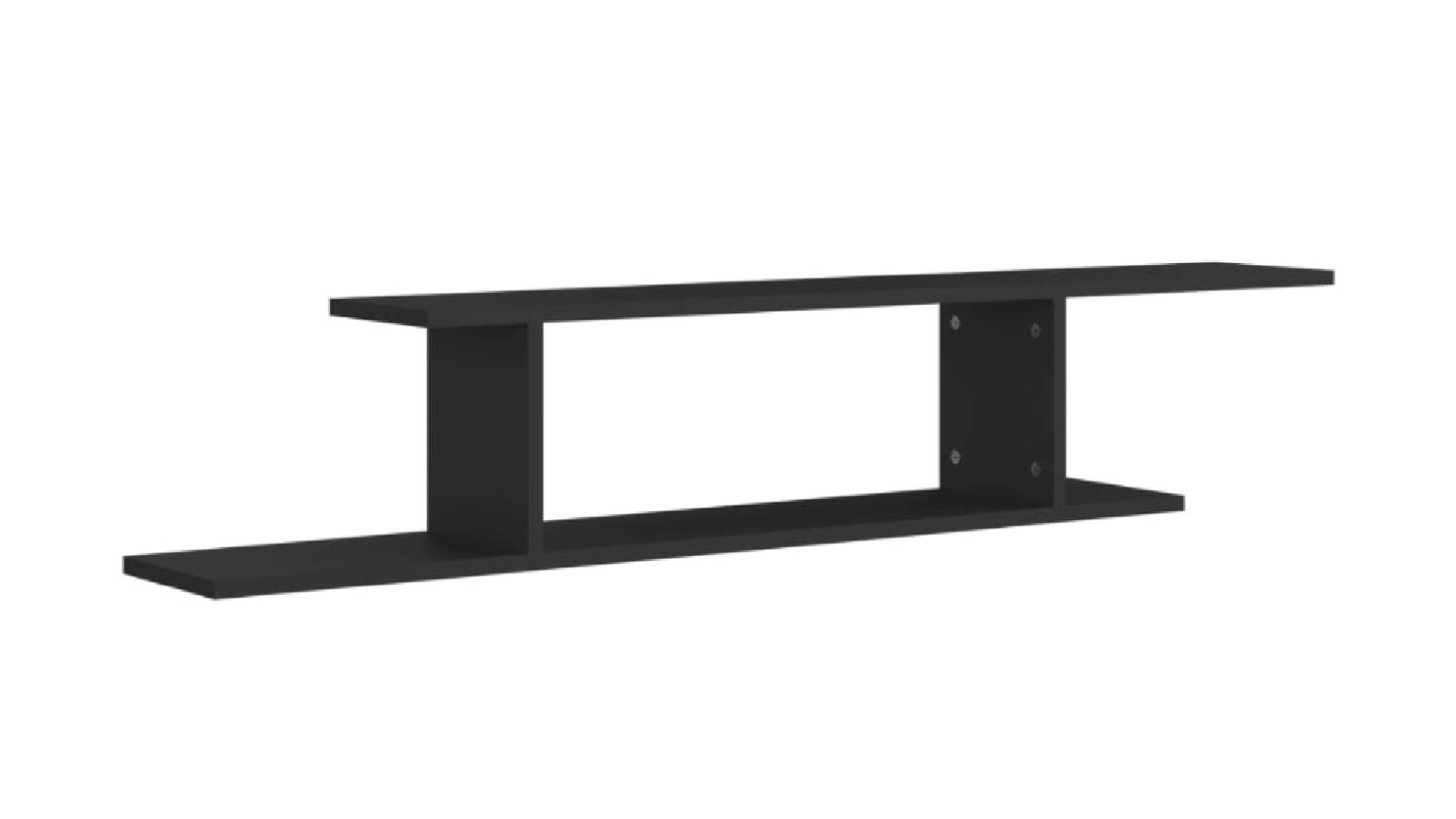 NNEVL Wall-Mounted TV Shelf 125 x 18 x 23cm - Black