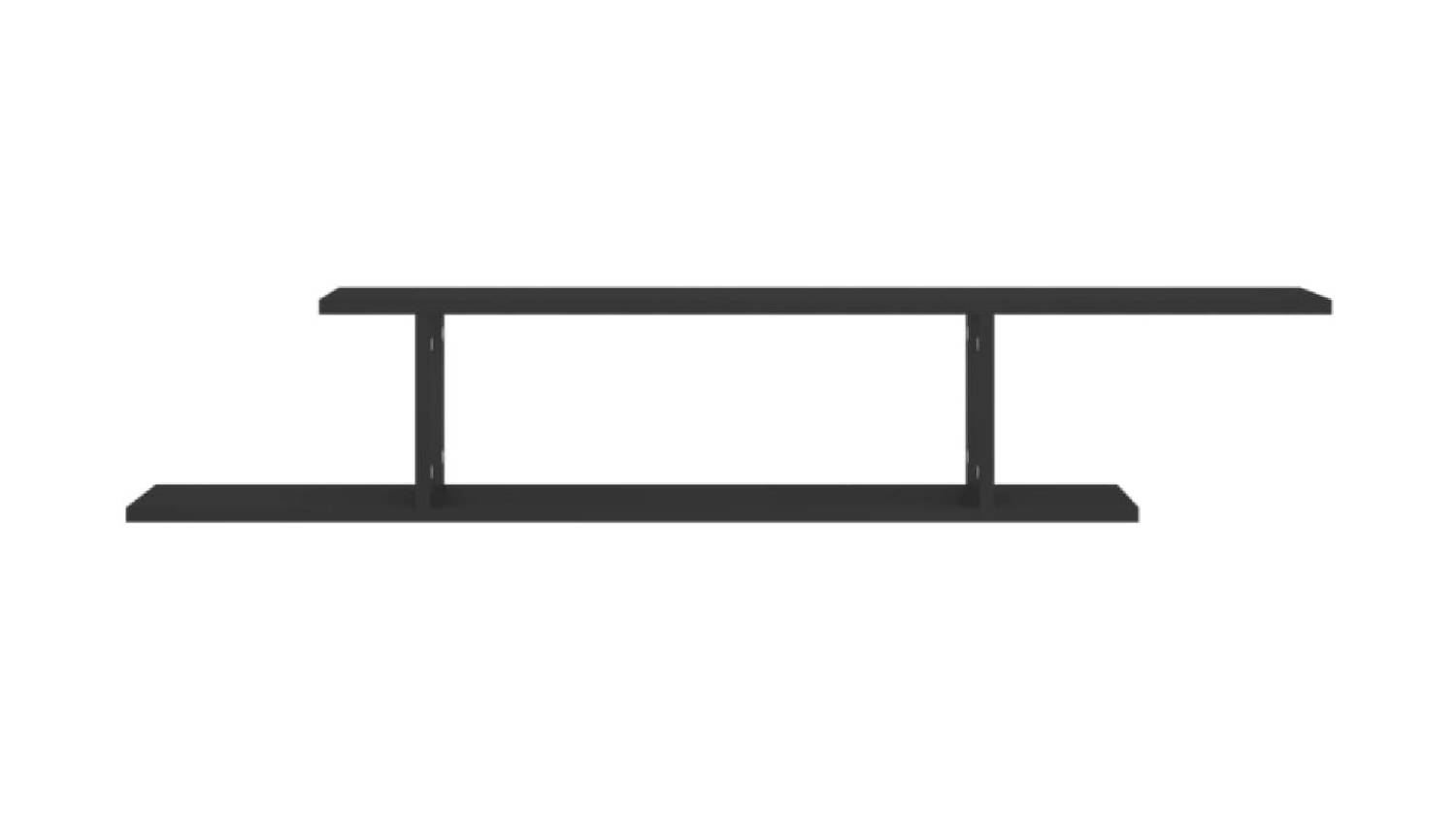 NNEVL Wall-Mounted TV Shelf 125 x 18 x 23cm - Black