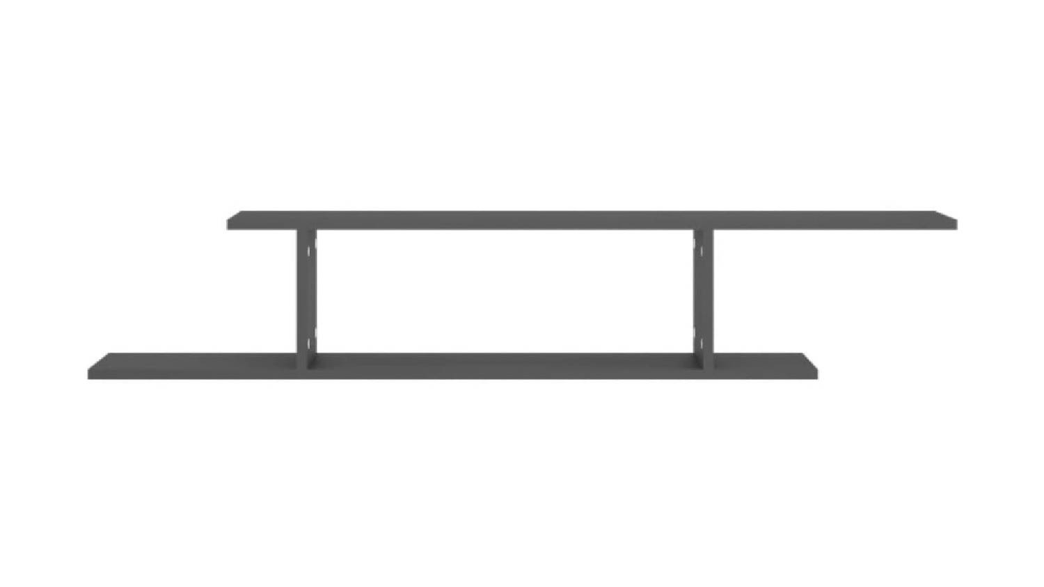 NNEVL Wall-Mounted TV Shelf 125 x 18 x 23cm - Grey