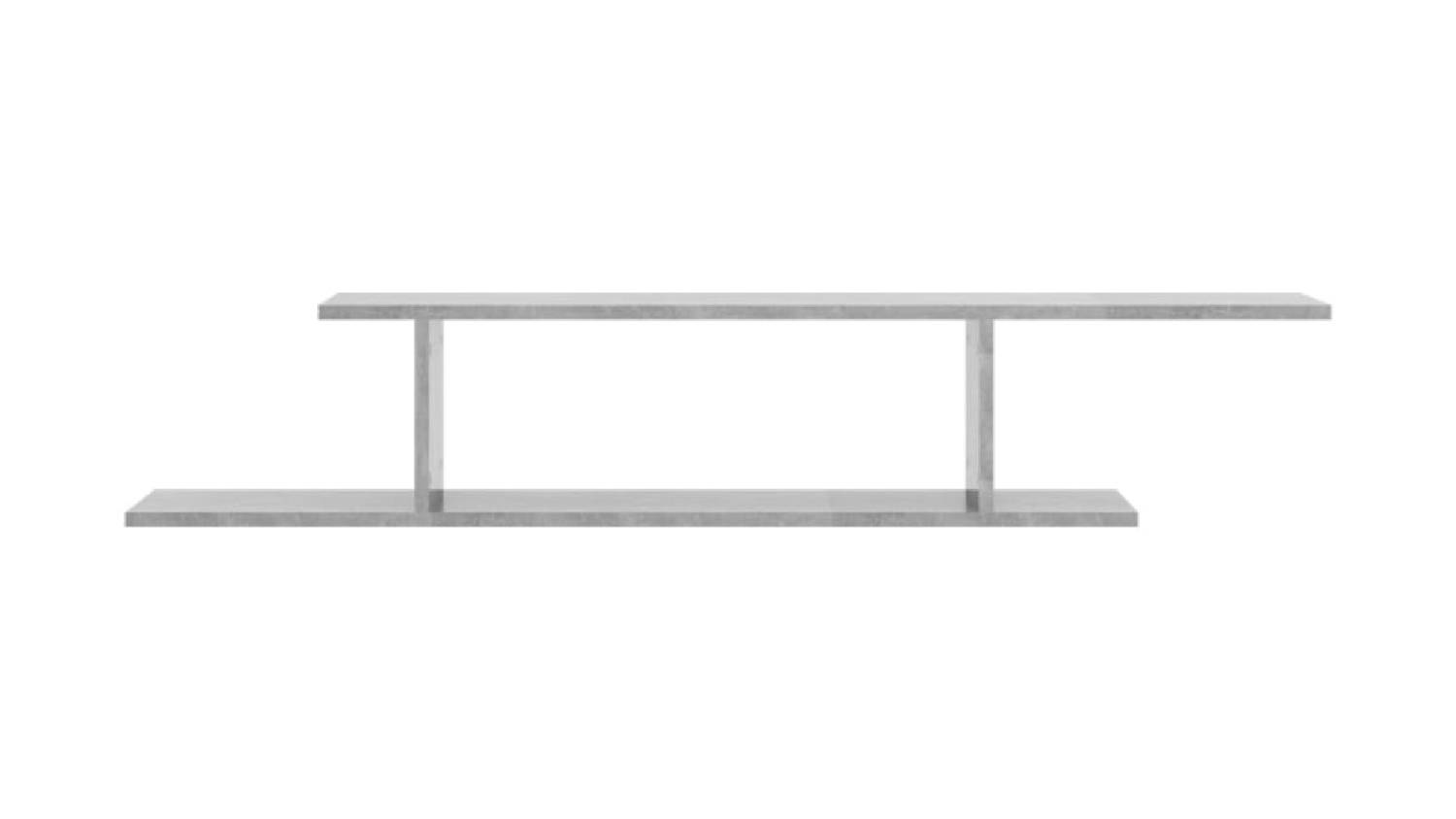 NNEVL Wall-Mounted TV Shelf 125 x 18 x 23cm - Concrete Grey