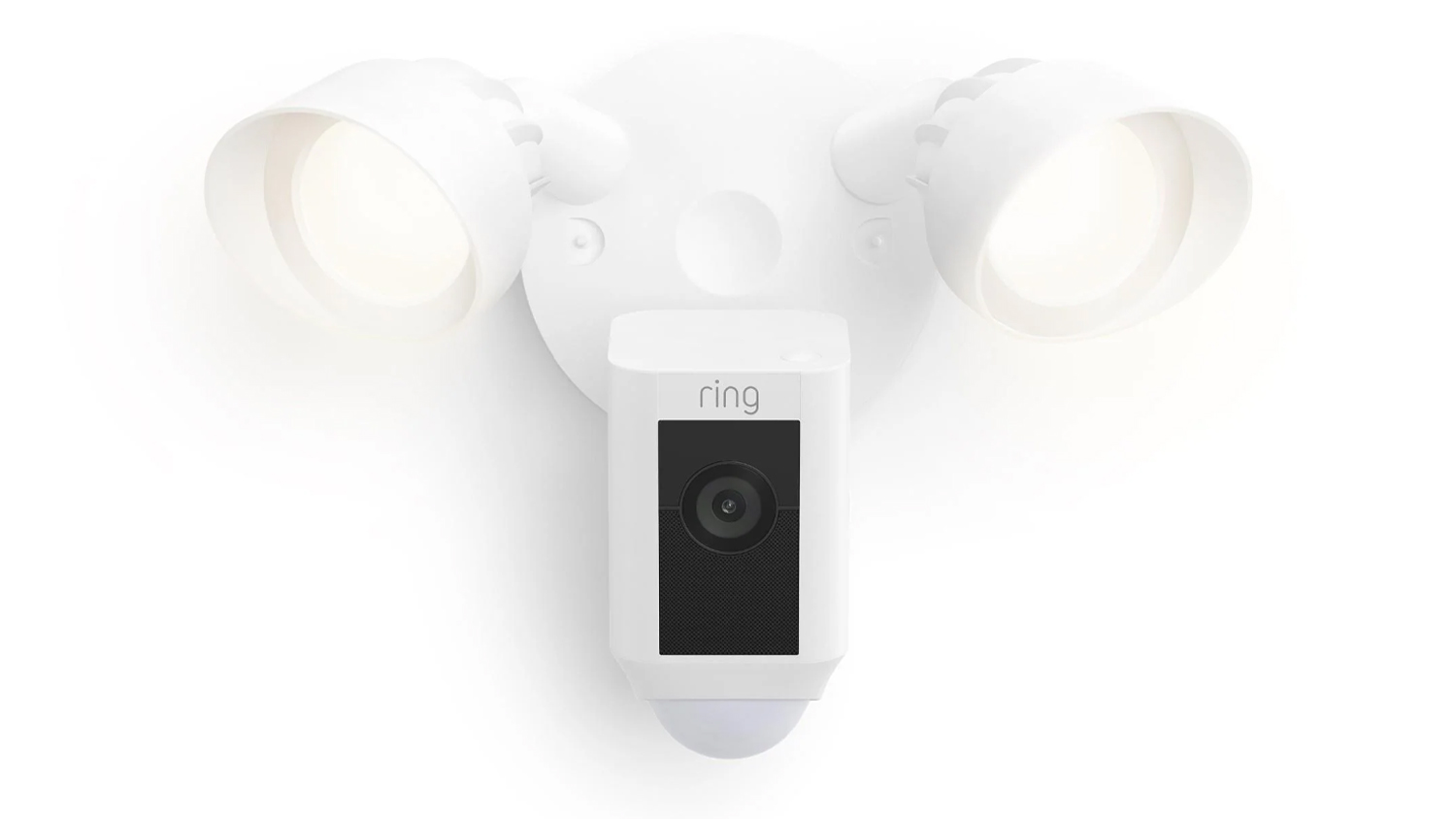 Ring Floodlight Cam 1080p Outdoor Wired Plus Security Camera with Wi-Fi Connectivity - White
