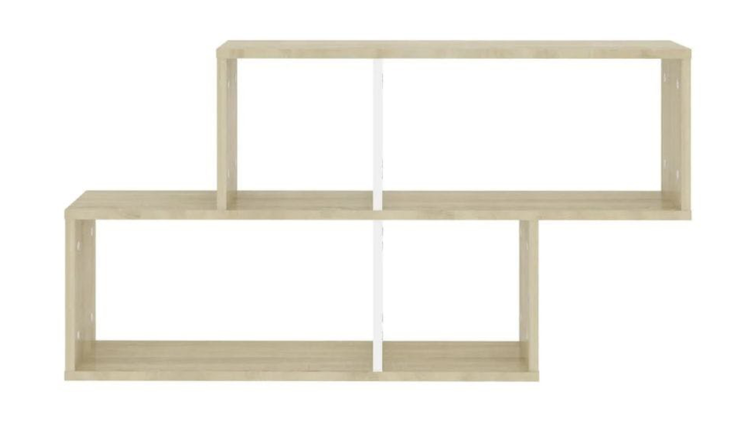NNEVL Wall Shelves 100 x 18 x 53cm - Sonoma Oak/White