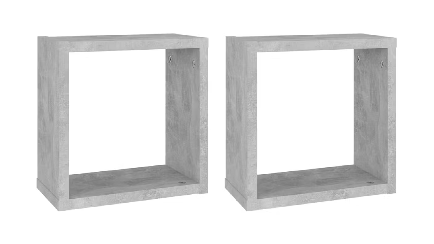 NNEVL Floating Cube Wall Shelves 2pcs. 30 x 15 x 30cm - Concrete Grey