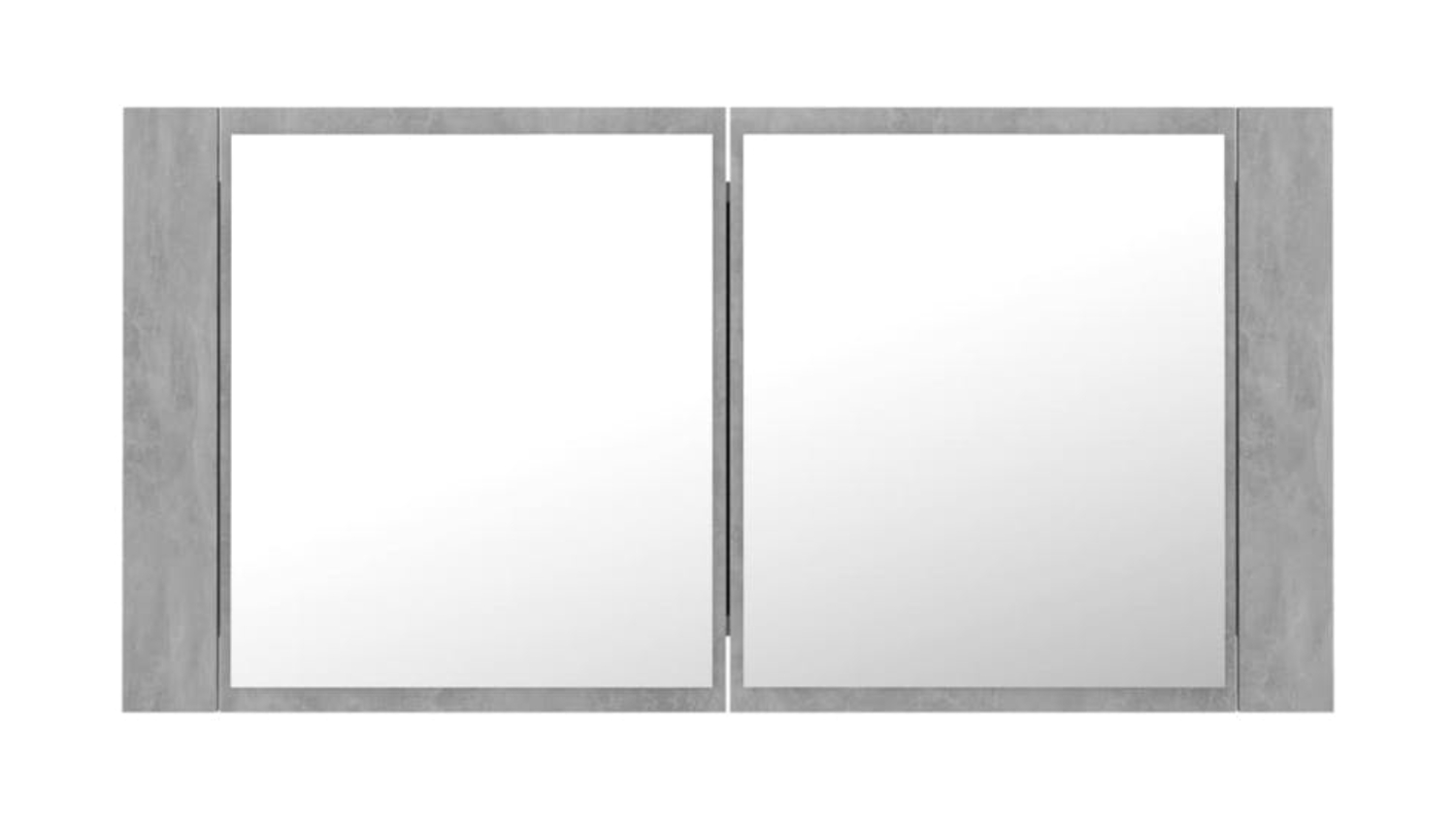 NNEVL LED Backlit Bathroom Mirror Cabinet in 90 x 12 x 45cm