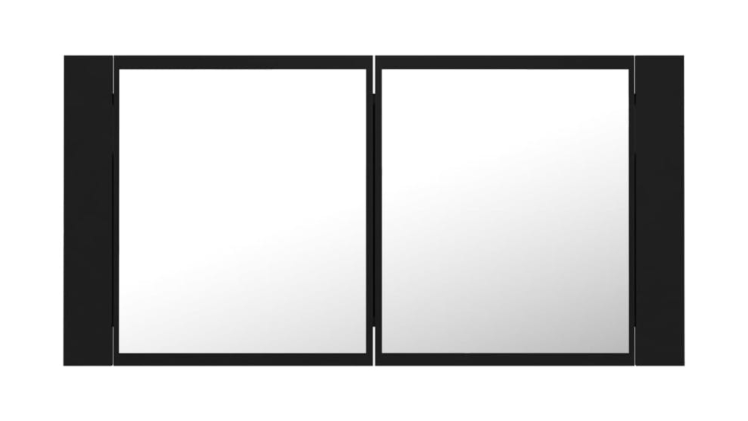 NNEVL LED Backlit Bathroom Mirror Cabinet in 90 x 12 x 45cm