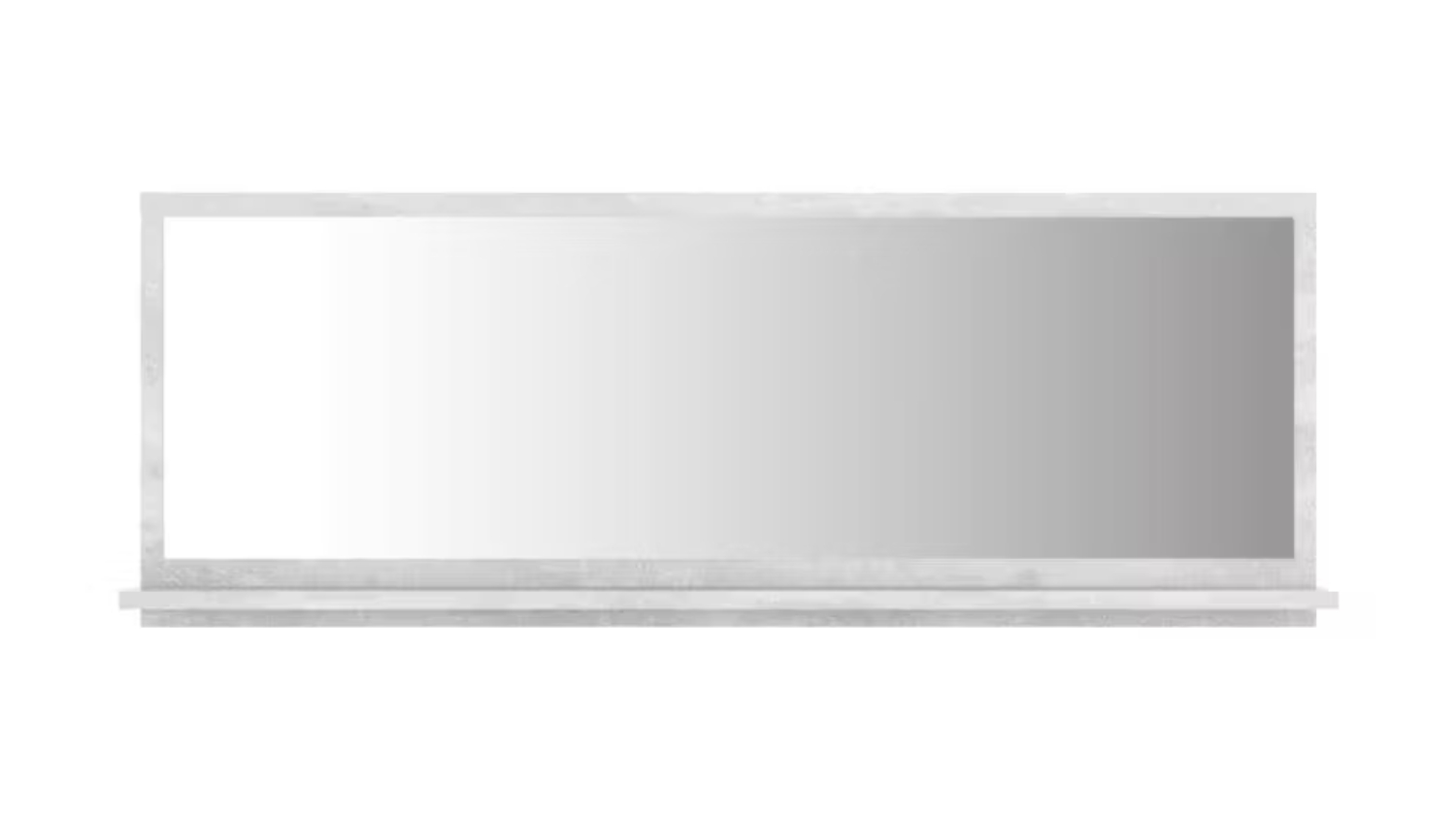 The Bathroom Mirror with Built-In Shelf in Concrete Grey