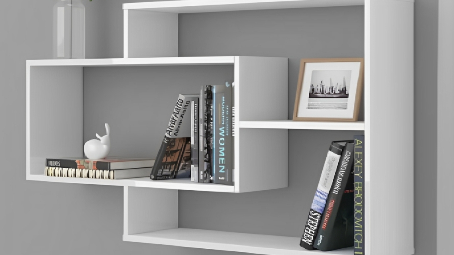 NNEVL Wall Shelves 104 x 20 x 58.5cm - Gloss White