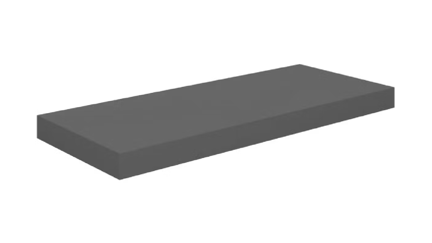 NNEVL Ledge Wall Shelves 60 x 23.5 x 3.8cm - Gloss Grey