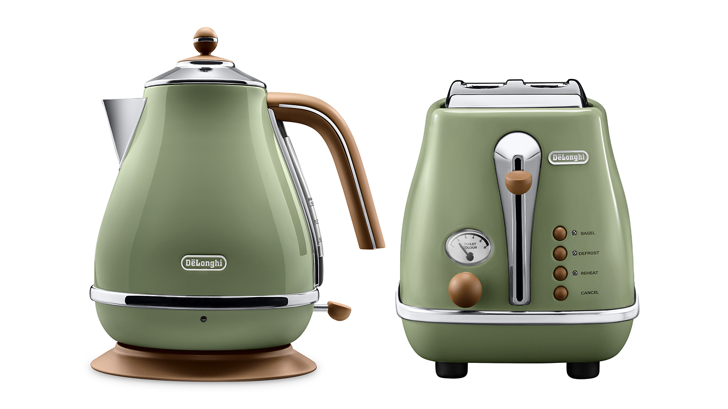 De'Longhi Icona Vintage Breakfast Pack - Green (KBO2001.VGR/CTO2003.VGR)