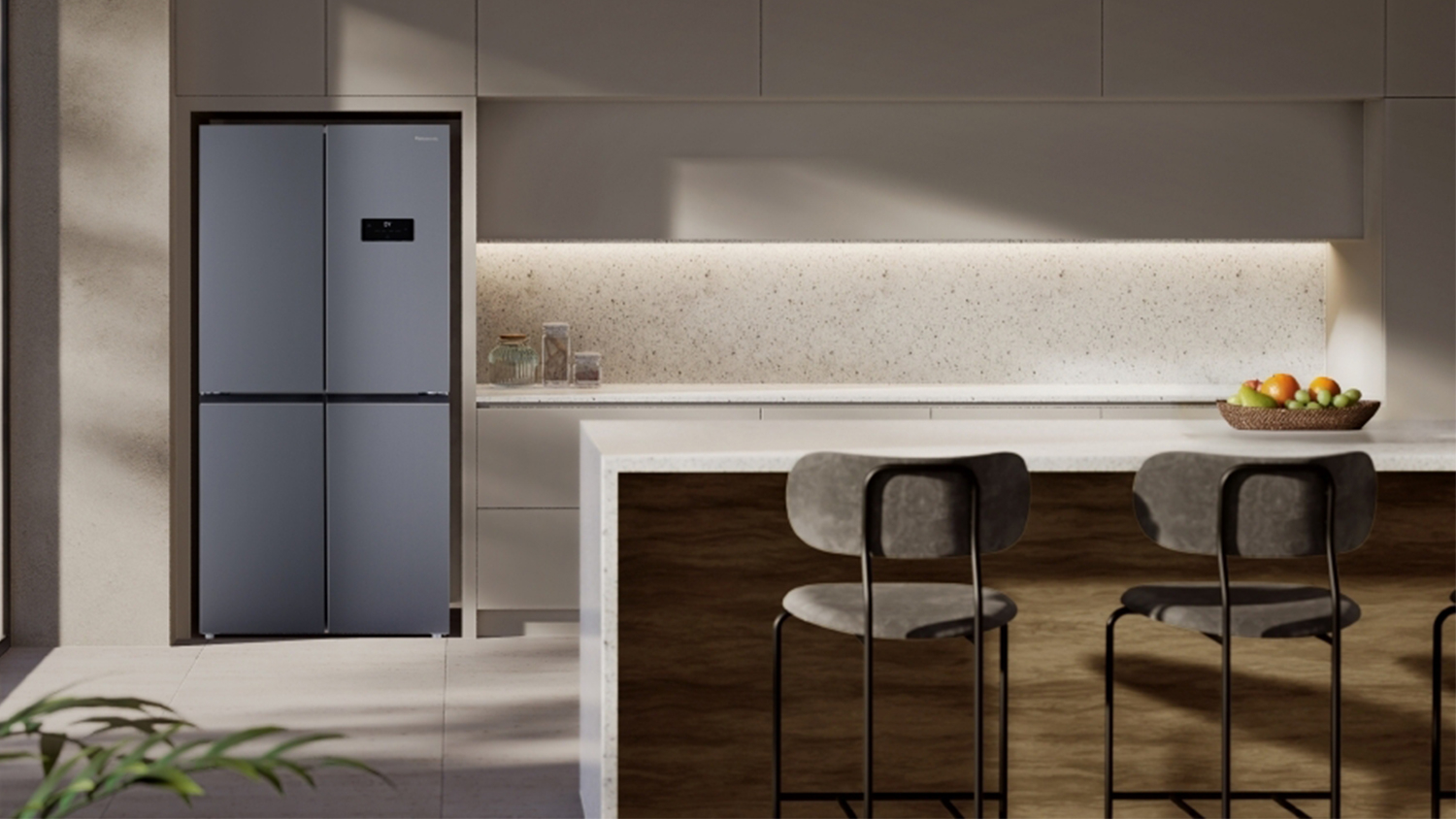 Panasonic 503L Quad Door Fridge Freezer - Dark Grey (NR-XC541CUHA)