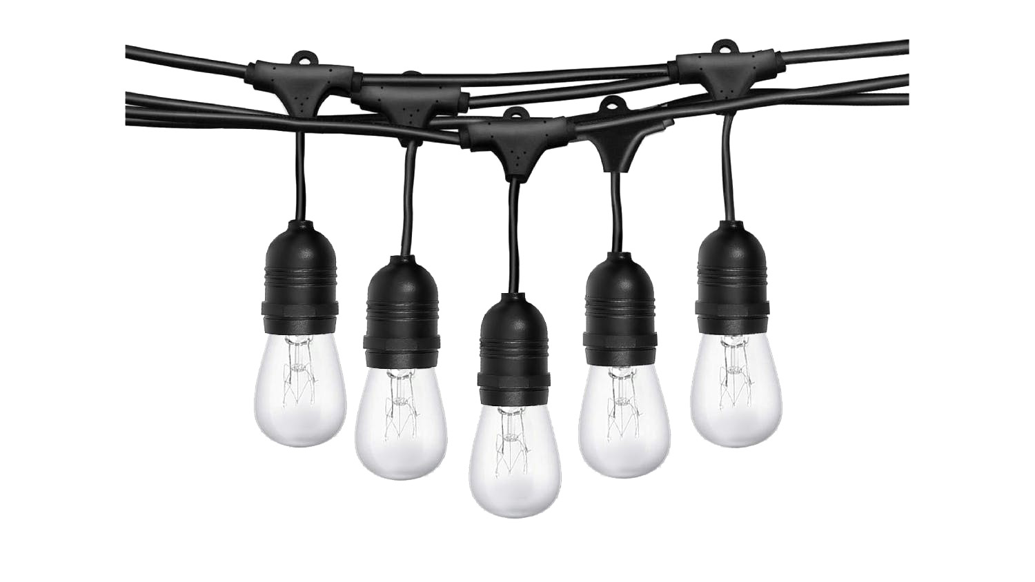 TSB Living Suspended Socket Tungsten Festoon Light String S14 11W 22m - Warm White