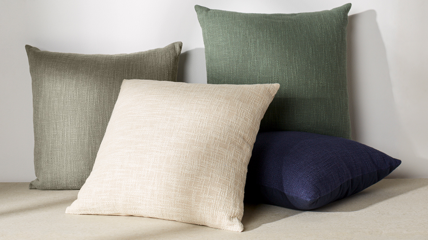 Rakaia Textured Square Cushion - Ecru