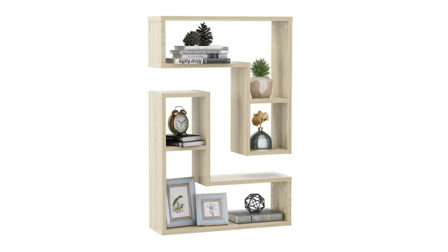 NNEVL L-Shape Floating Wall Shelves 2pcs. 50 x 15 x 50cm - Sonoma Oak