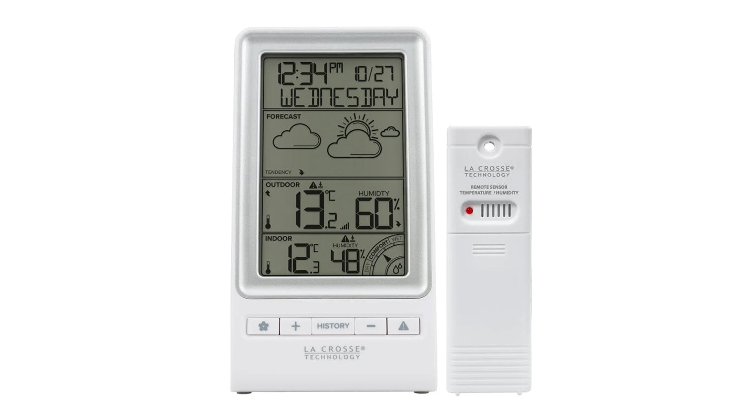La Crosse Wireless Weather Station with Day and Time Clock, Forecast Prediciton
