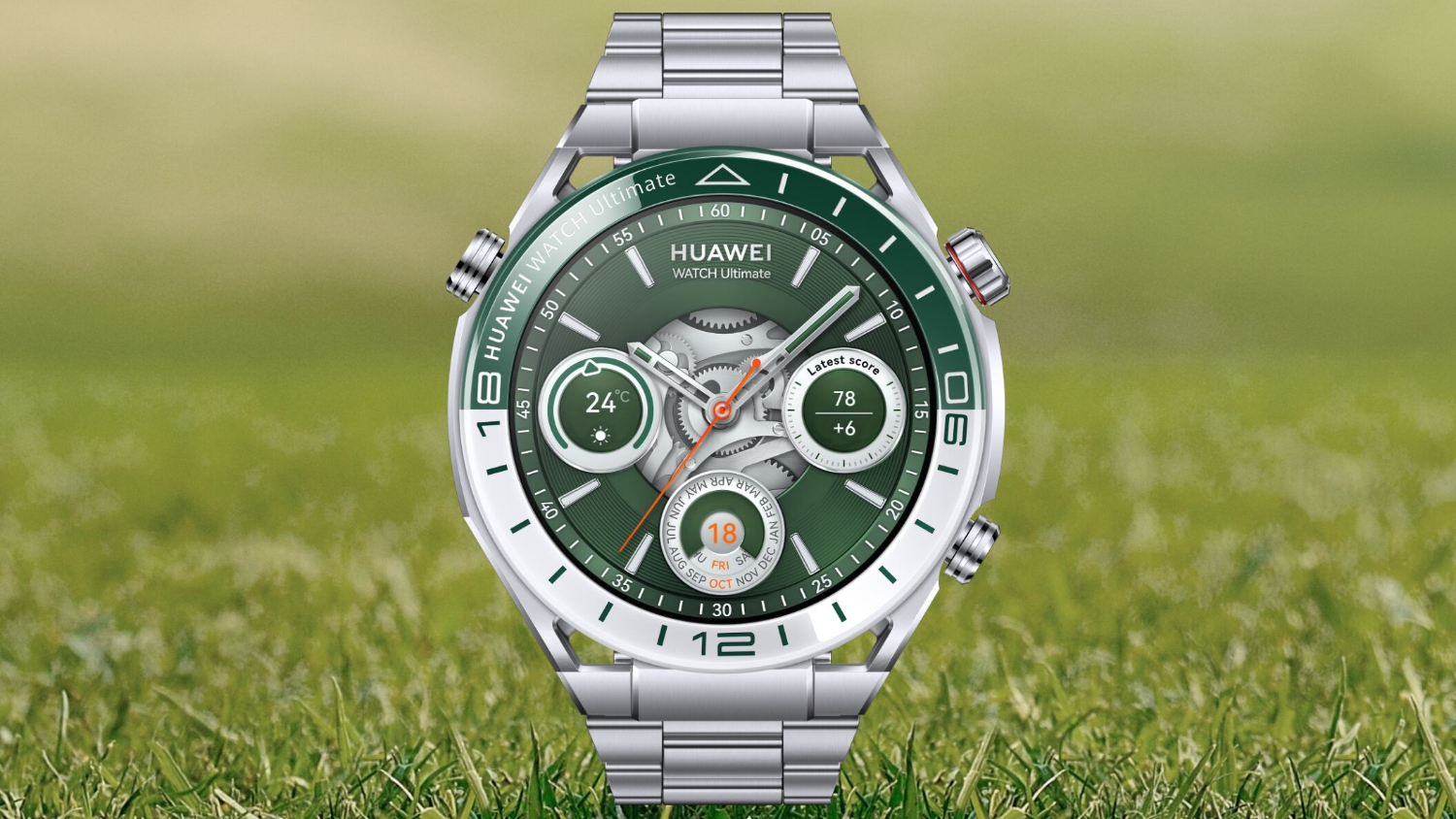 Huawei Watch Ultimate Smartwatch - Ceramic-Zirconium Case with Titanium Strap (GPS, Bluetooth, Green edition)