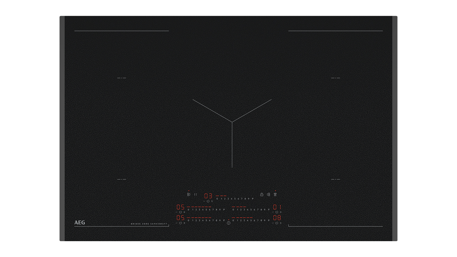 AEG 80cm 5 Zone Induction Cooktop - Black Glass (NIK85M00FZ)