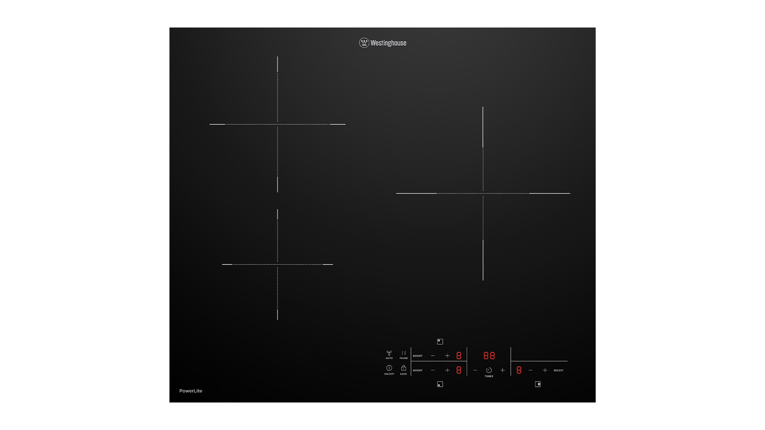 Westinghouse 60cm 3 Zone Induction Cooktop - Black Glass (WHI632BE)
