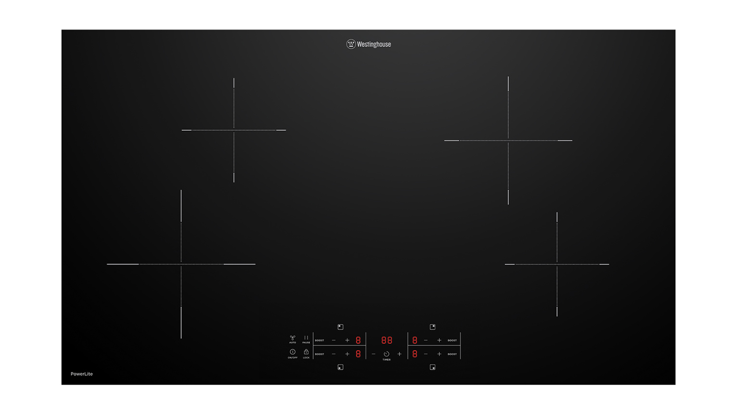 Westinghouse 90cm 4 Zone Induction Cooktop - Black Glass (WHI942BE)