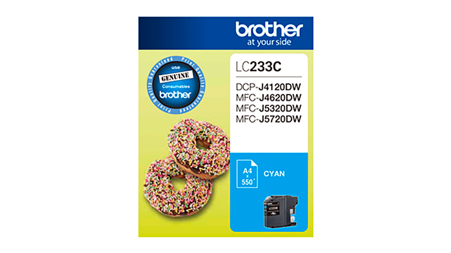 Brother Printer Ink Cartridge - Cyan (LC233)