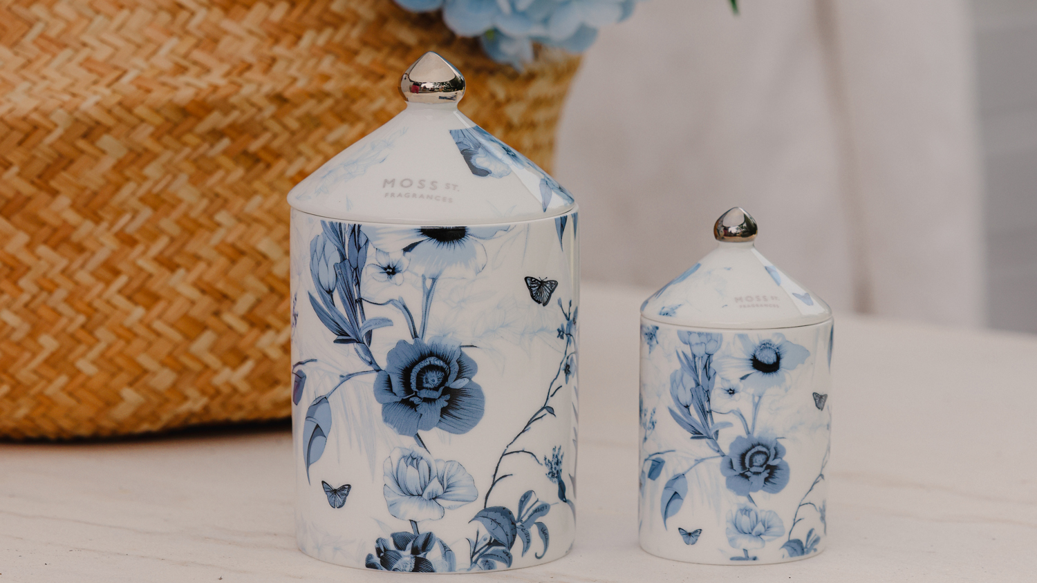 Moss St. 100g Ceramic Scented Soy Candle - Peony & Apple Blossom