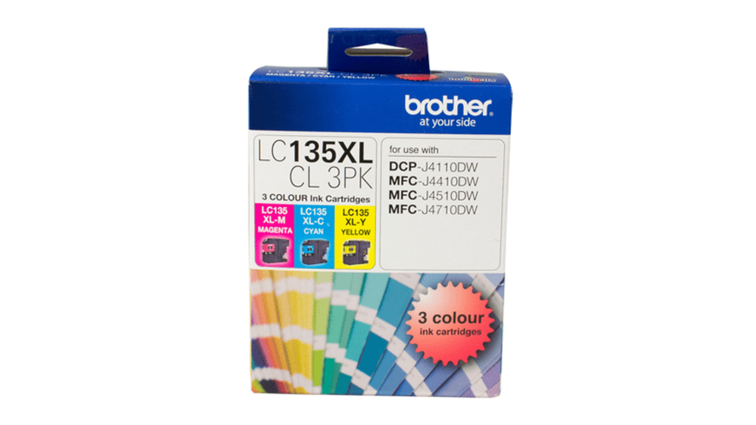 Brother LC135XL Colour Printer Ink Pack 3pcs.