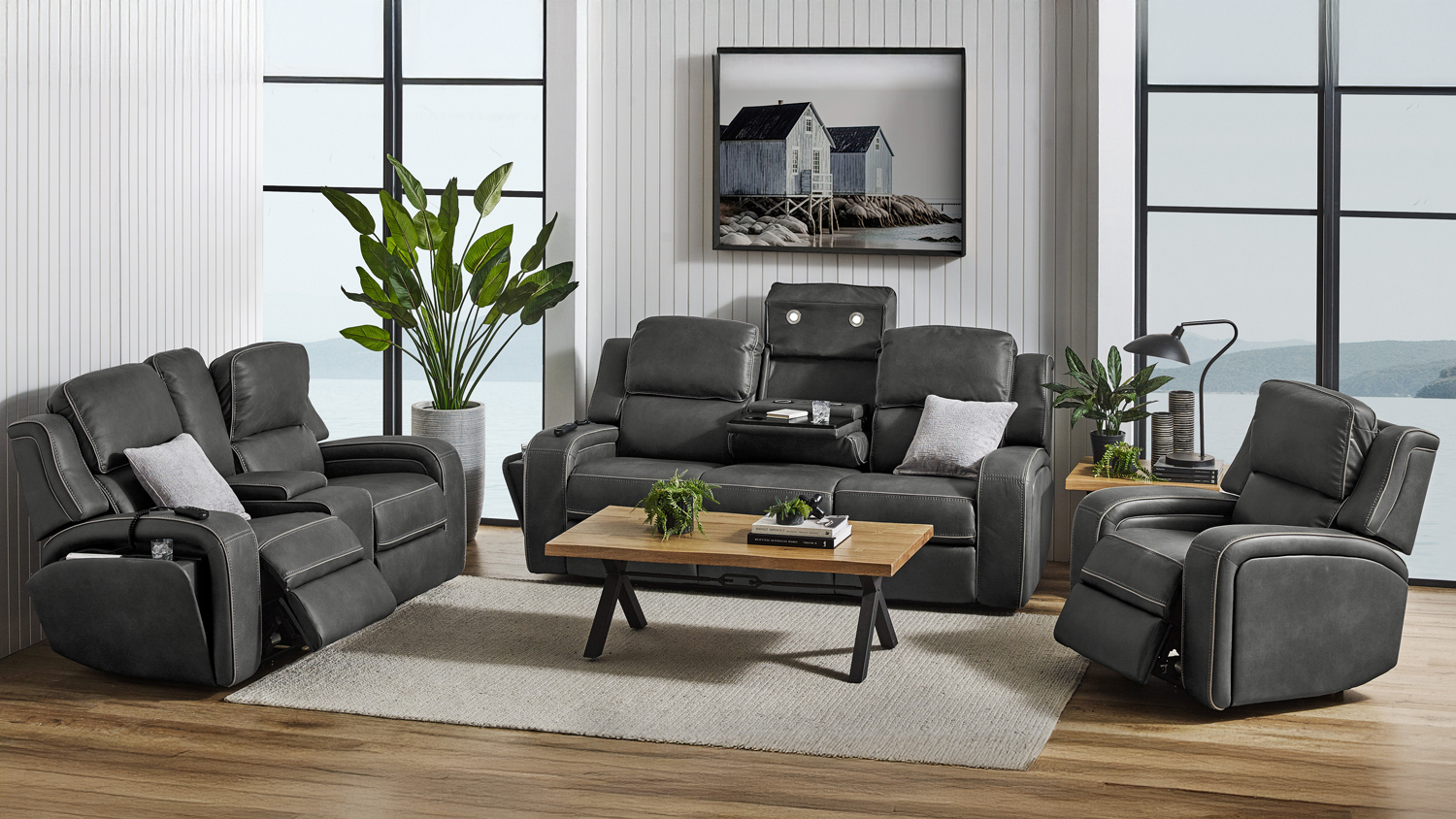 Burlington 2 Seater Fabric Electric Recliner Sofa
