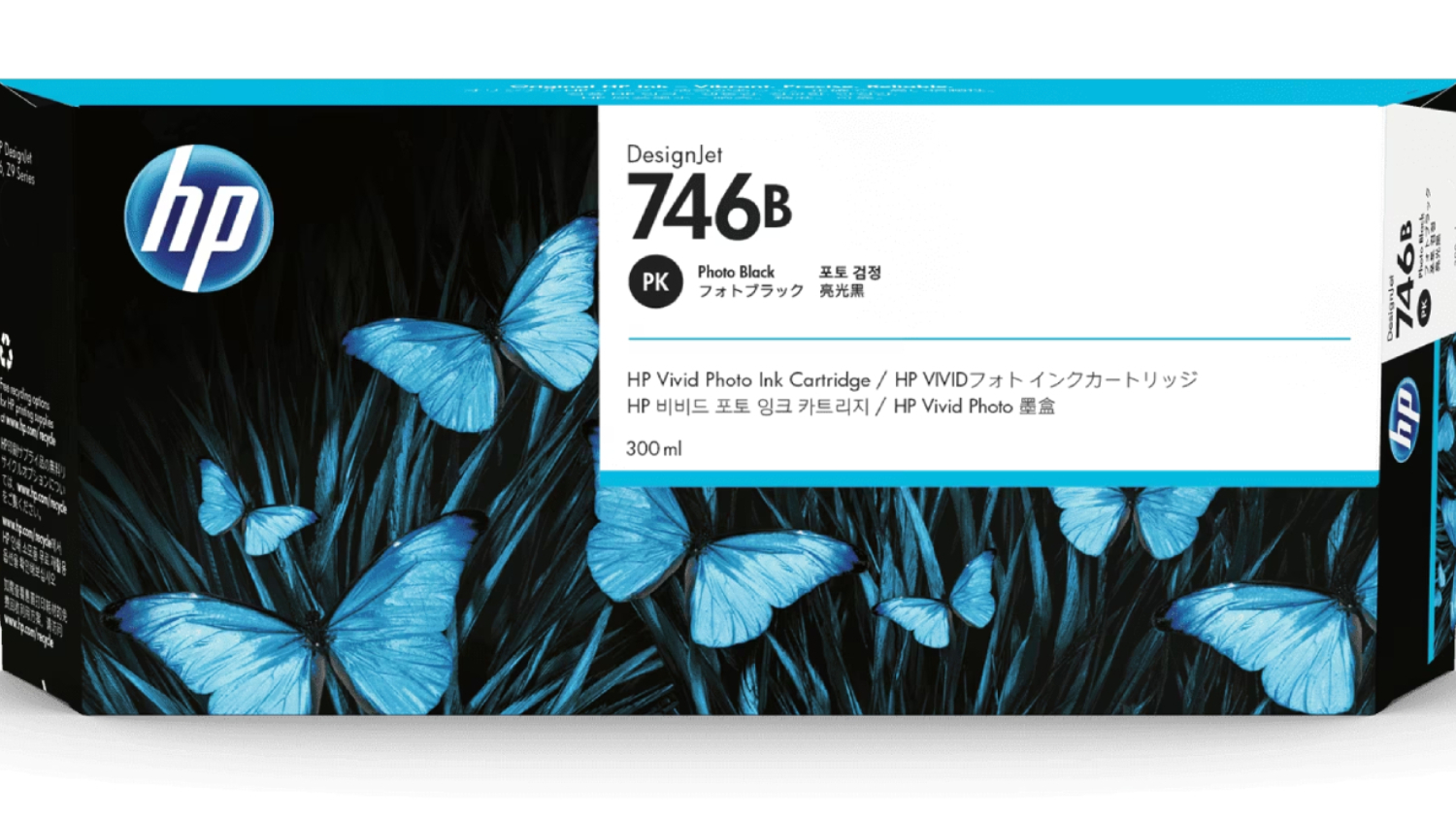 HP 746 DesignJet Printer Ink Cartridge 300ml - Photo Black (3WX35A)