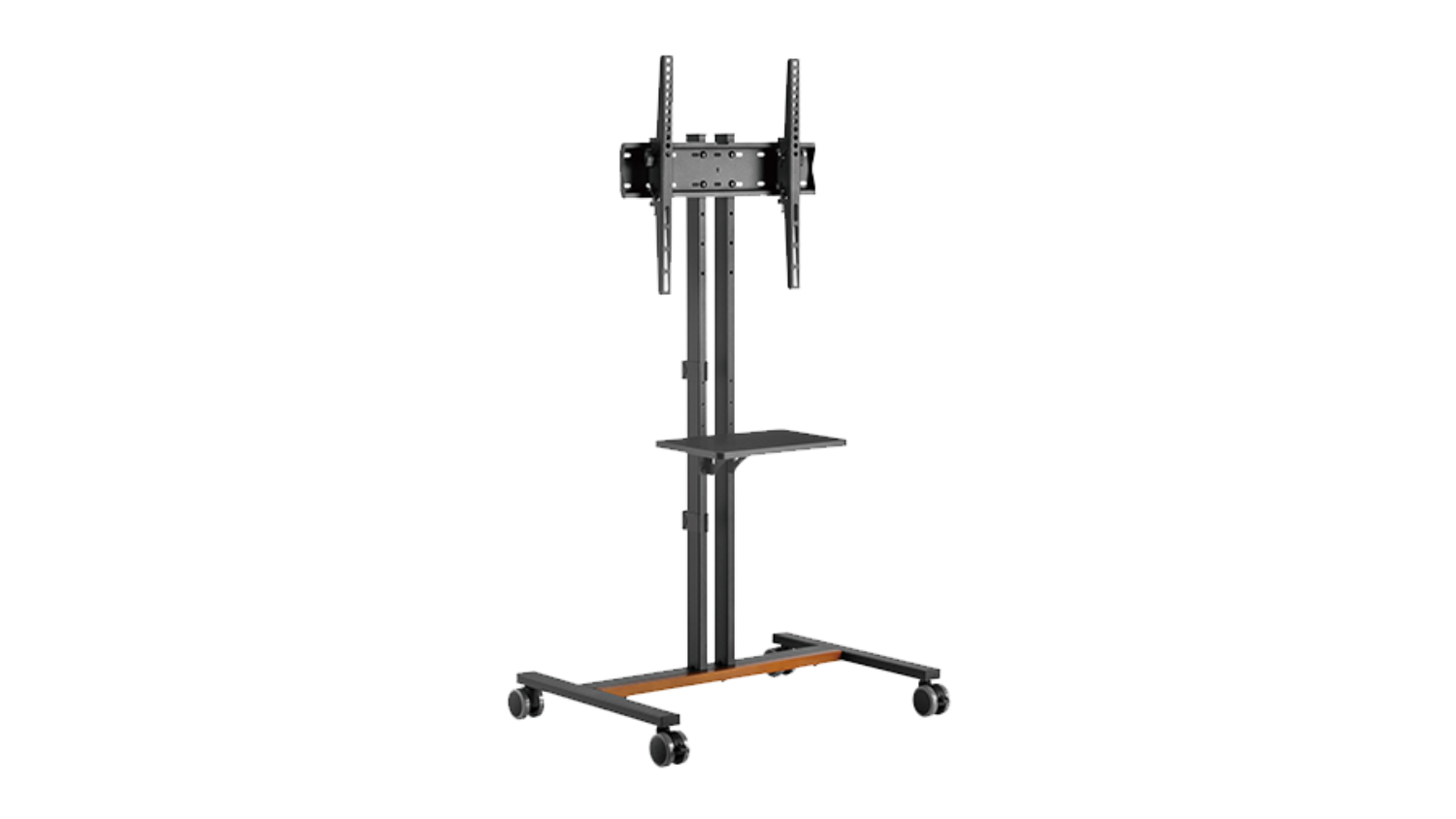 Konic Compact Mobile TV Cart with Shelf, Cable Organisation