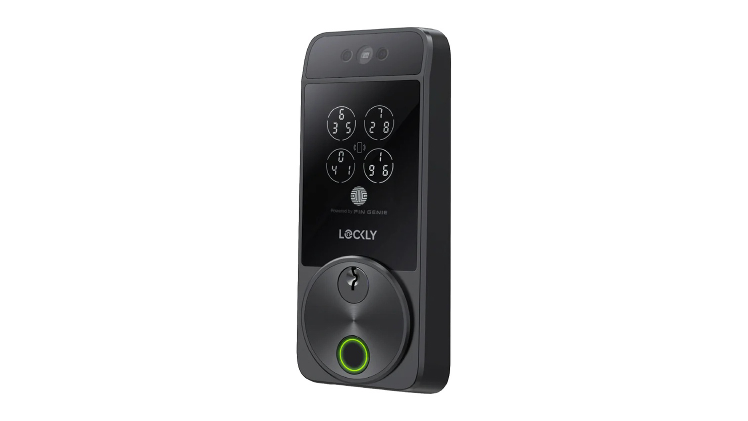 Lockly Visage Zeno Smart Deadbolt with Biometrics - Matte Black