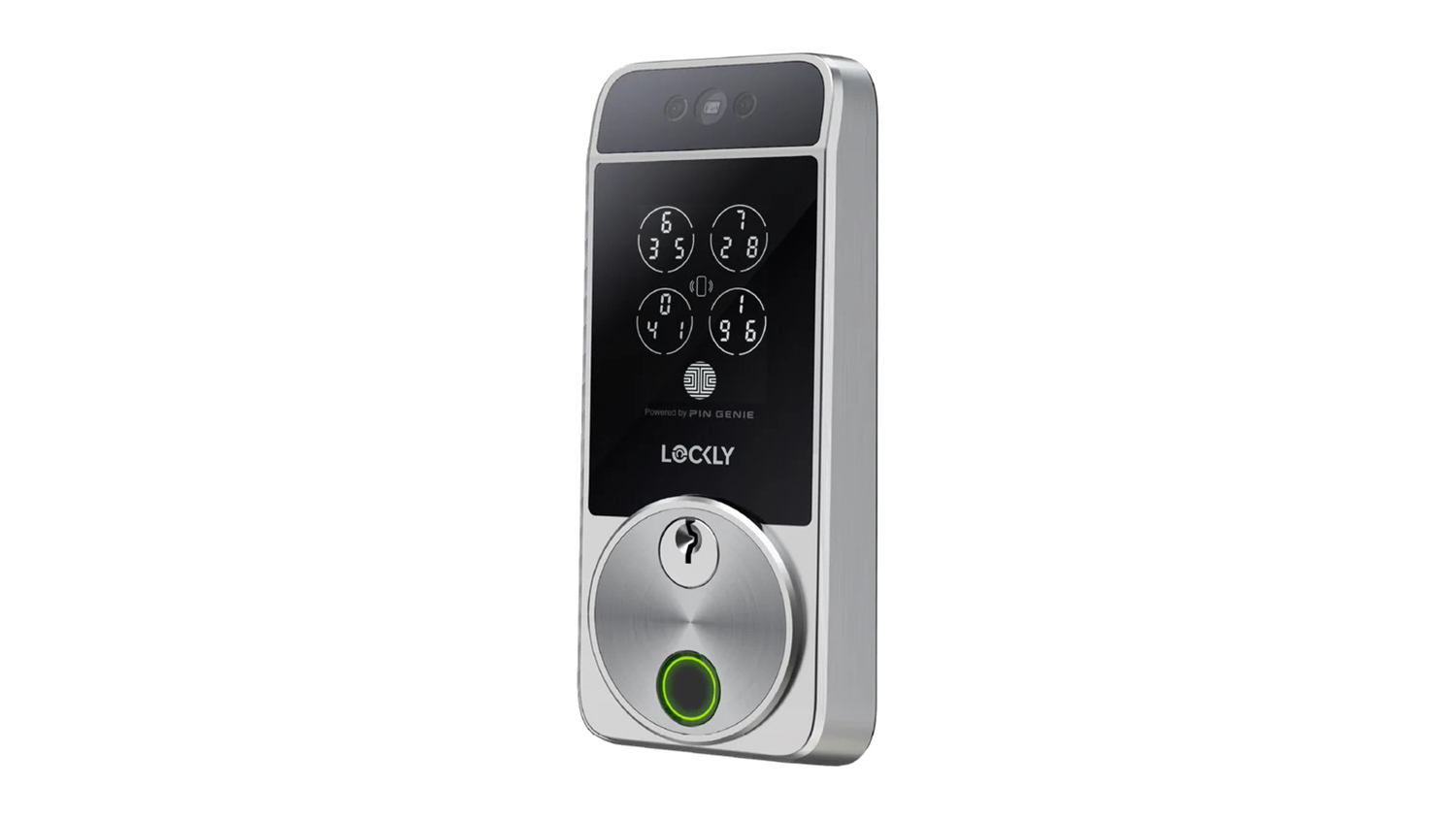 Lockly Visage Zeno Smart Deadbolt with Biometrics - Nickel