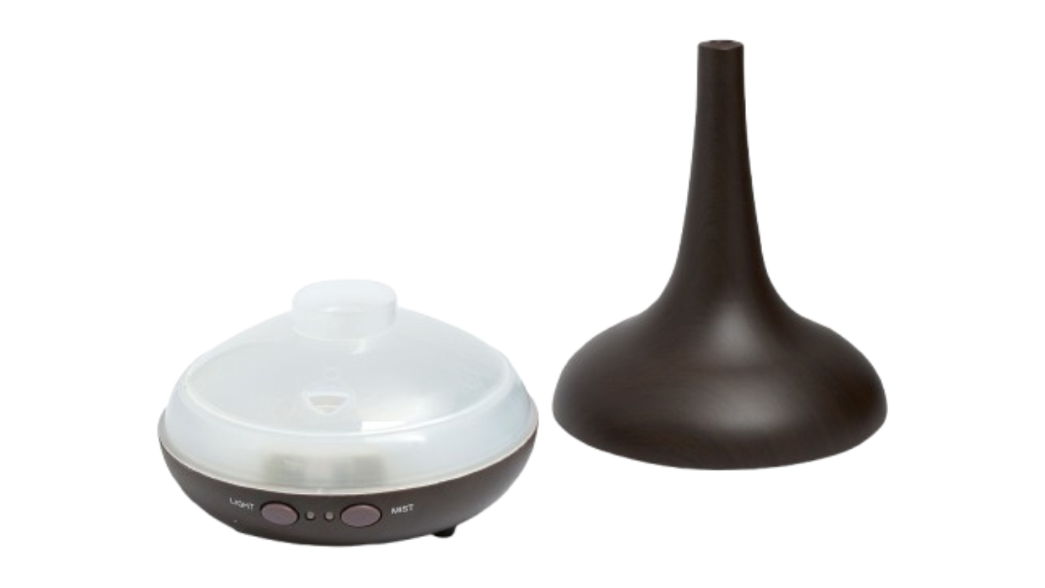 Milano Essential Oil Diffuser and Humidifier with LED Lighting - Dark Wood Grain