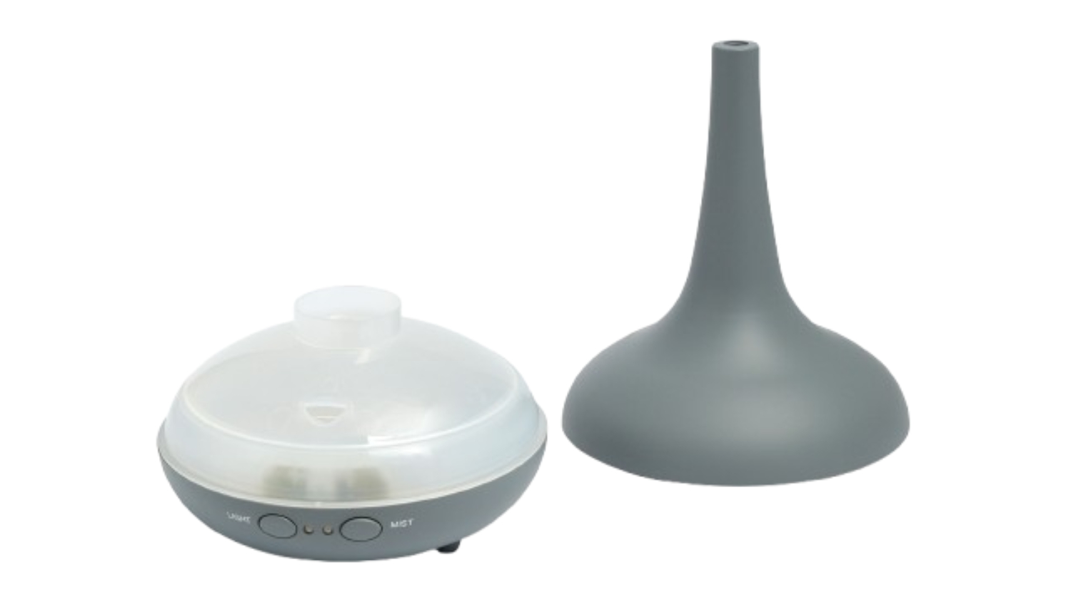 Milano Essential Oil Diffuser and Humidifier with LED Lighting - Matte Grey