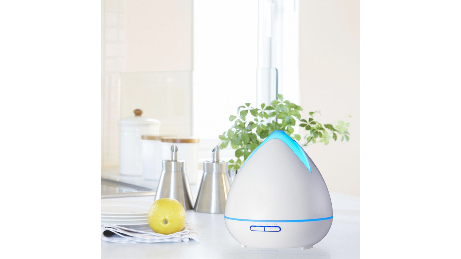 Purespa Ultrasonic Essential Oil Diffuser and Humidifier with Light - White