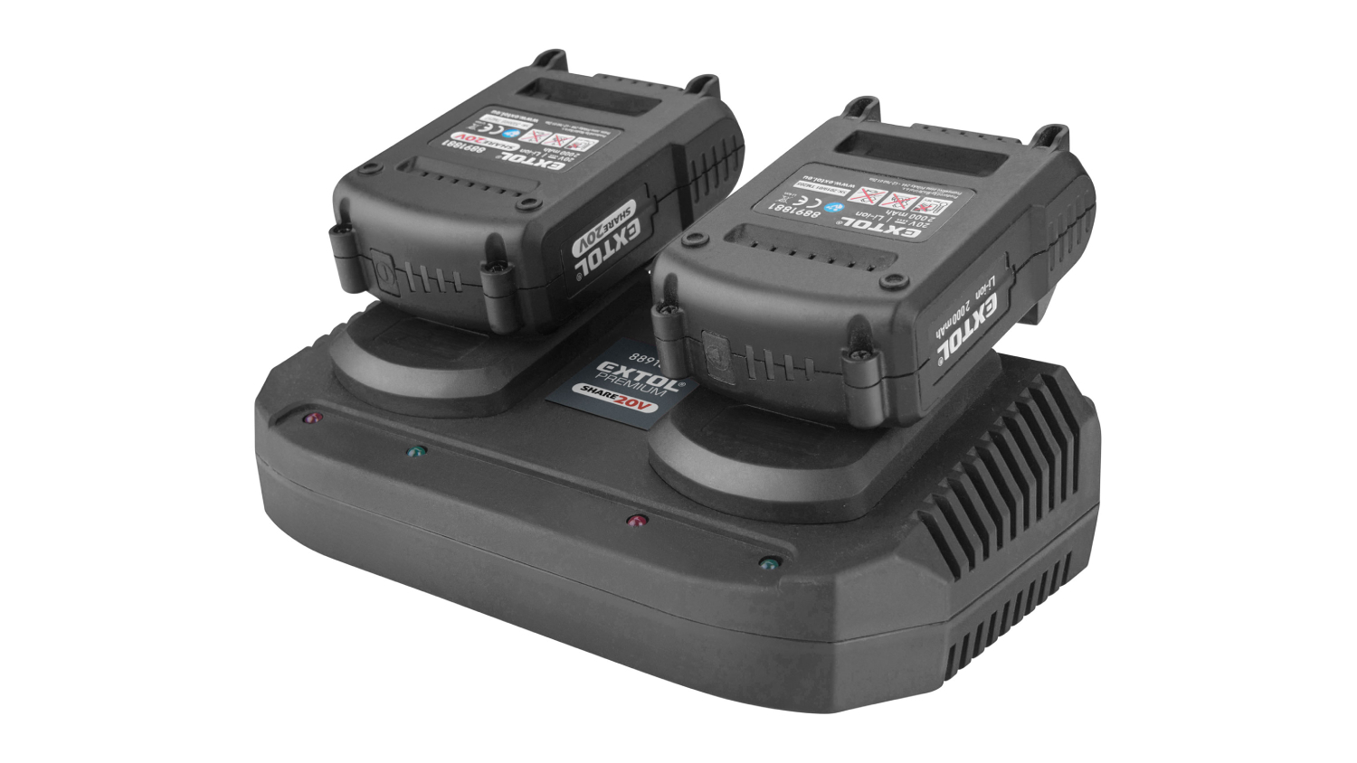 Extol SHARE20V Dual Battery Charger 3.5A