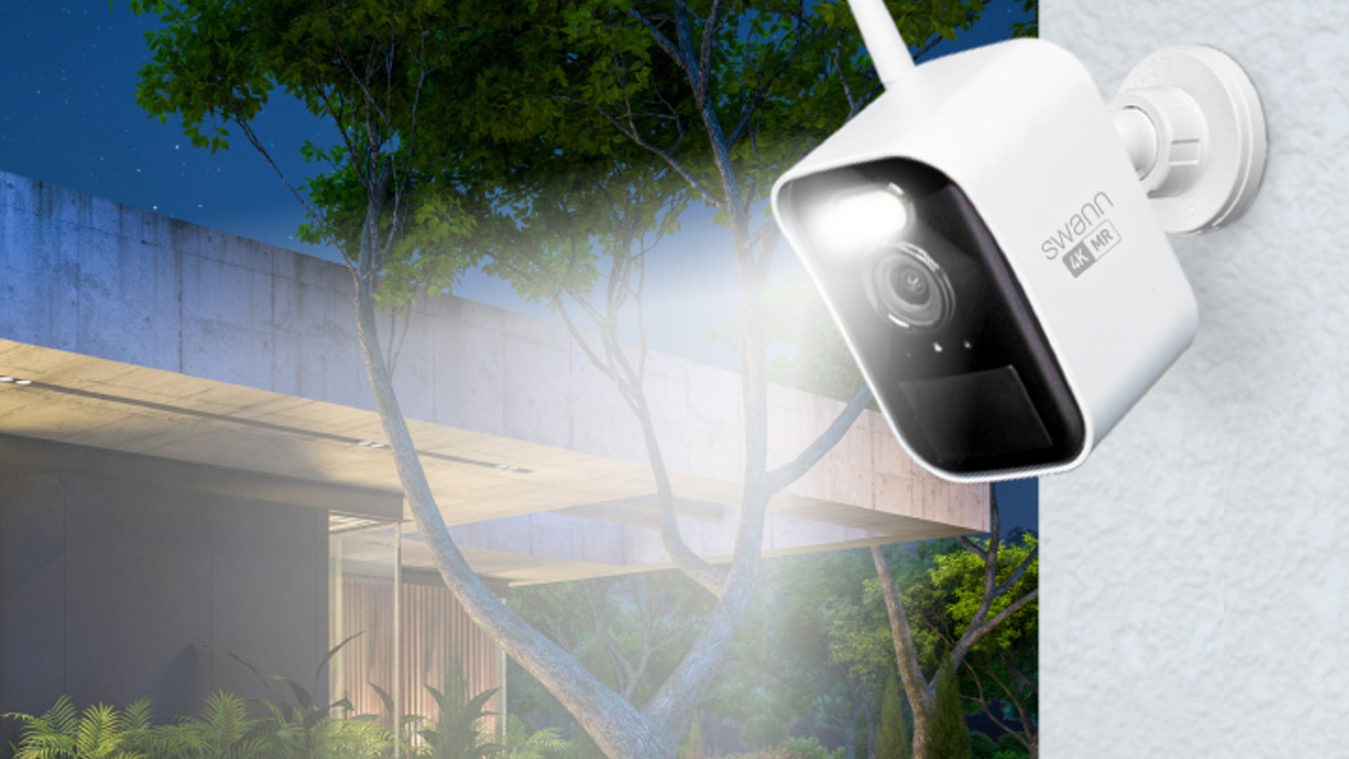 Swann MaxRanger Mini 4K Indoor/Outdoor Wireless Security Camera with Base Station - 2 Pack (White, 32GB MicroSD)