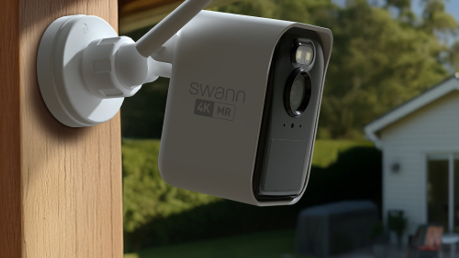 Swann MaxRanger Mini 4K Indoor/Outdoor Wireless Security Camera with Base Station - 4 Pack (White, 32GB MicroSD)