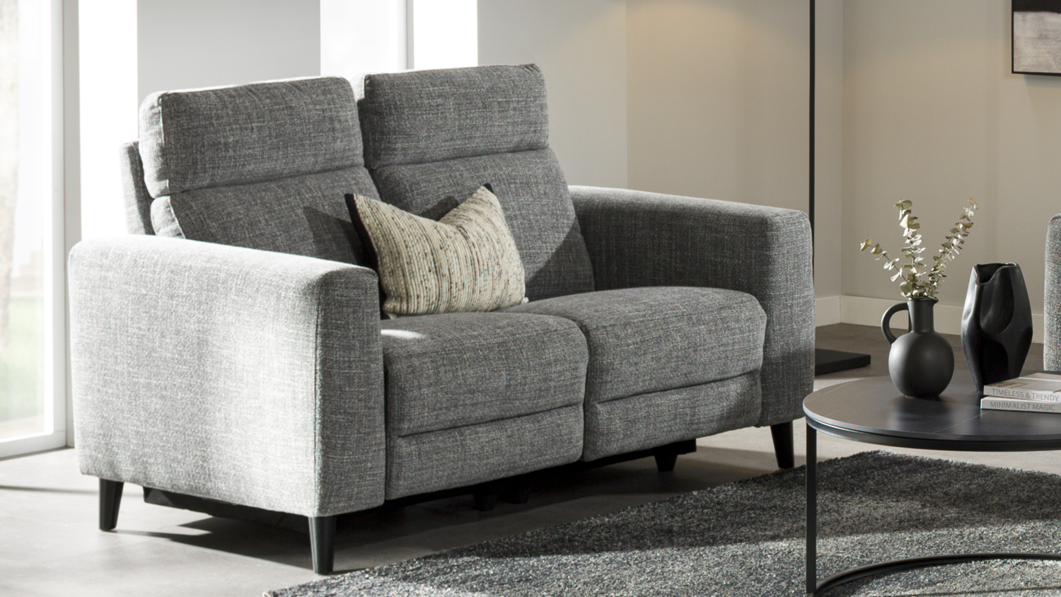 Ravenna 2 Seater Fabric Electric Recliner Sofa