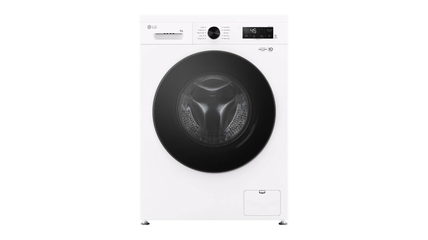 LG 8kg Front Loading Washing Machine with 9 Programs - White (WV1-1208W)