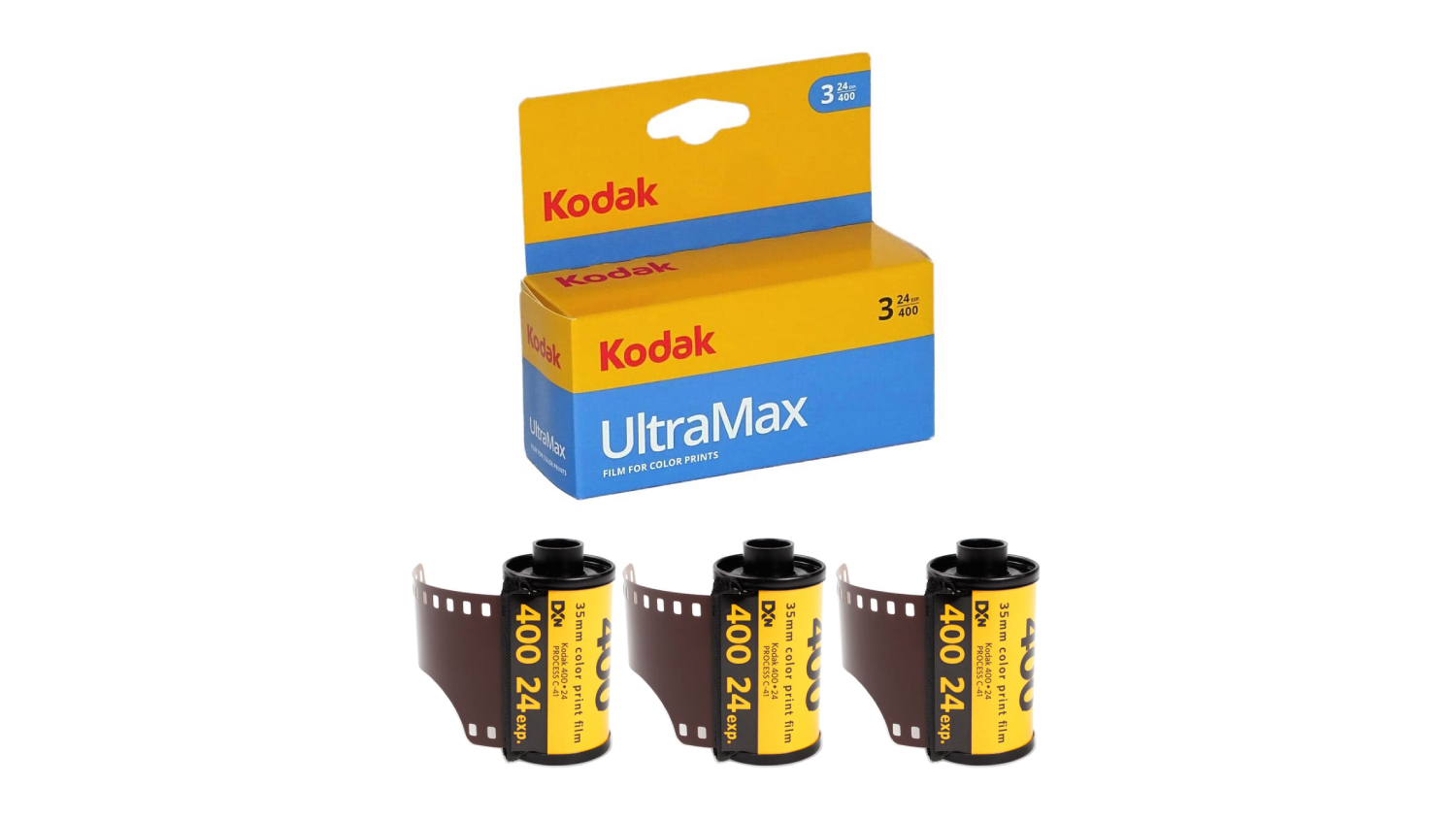Kodak Film Ultra Max 400 3PK 24exp 35mm - 3 Roll (Colour)