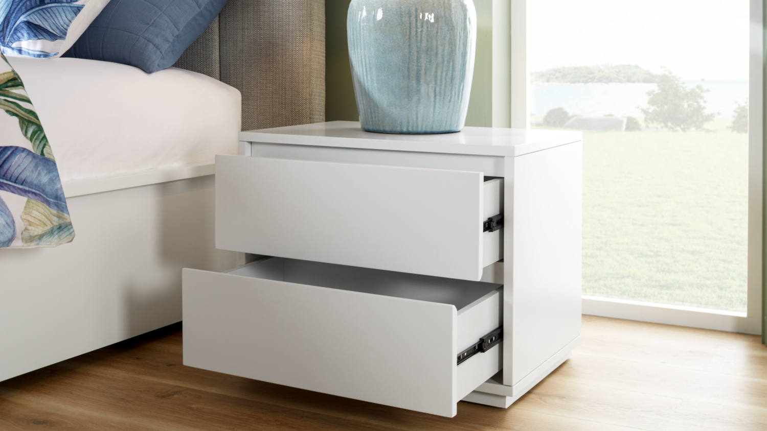 Capri 2 Drawer Bedside Table