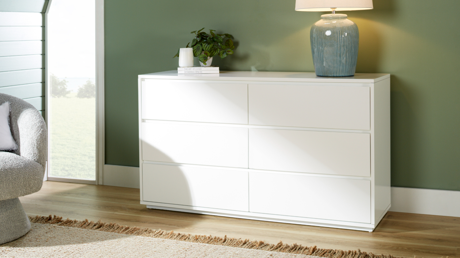 Capri 6 Drawer Lowboy